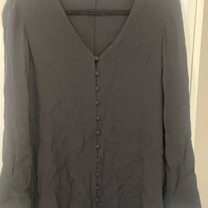 Madewell black boho flowy dress in black sz S